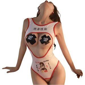 Ladies Sexy Cosplay Lingerie Japanese Anime Bikini Lolita white Bra Panty Set